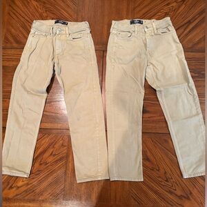 Men’s Hollister Slim Straight Khakis Size 26W 28L Bundle, 2 Pairs